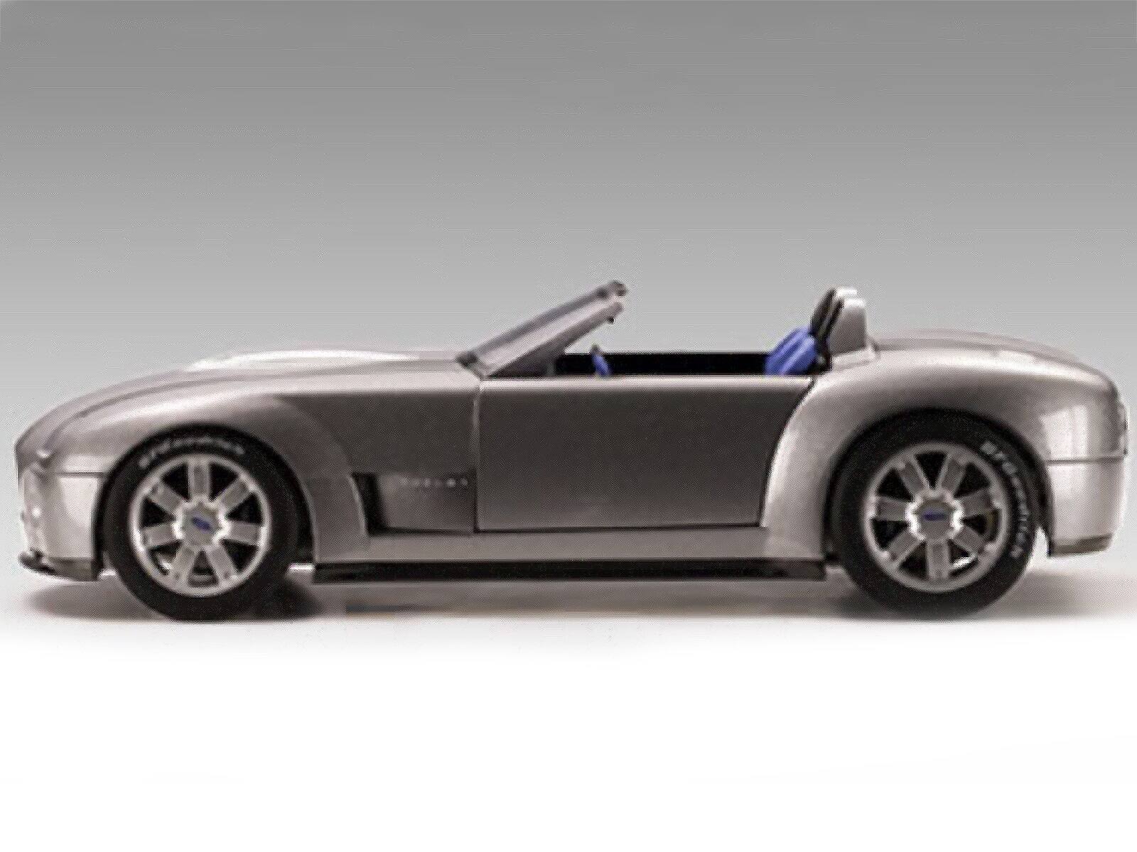 Alt View 1. Autoart - Ford Shelby Cobra Concept Tungsten Silver Metallic with Gray Stripes 1/64 Model Car by Autoart.
