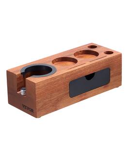 VEVOR - Espresso Tamping Station, Sapele 8-in-1 Multifunctional Tamping Station with Detachable Slot, Easy to Clean - Wood