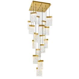 CWI Lighting - Lava Integrated LED Chandelier - Brass