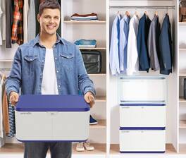 SereneLife - 8-Gallon Lockable Storage Box, Heavy Duty, with Combination Lock, Blue - SLSBXN850BL