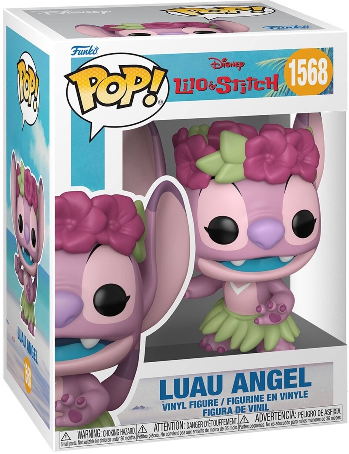 The text on the image is:

"Disney Lilo & Stitch 1568 POP! R LUAU ANGEL FIGURINE EN VINYLE FIGURE / VINYL DE VINIL FIGURA DE VINIL
PELIGRO DE ASFIXIA, D'ETOUFFEMENT. ADVERTENCIA: niños menores de 36 meses. DANGER No es adecuado para ATTENTION: de 36 mois. Partes pequeñas. HAZARD. enfants de moins WARNING: CHOKING convient pas Bux Petites pieces. Ne children under 36 months. Not suitable for Small parts."

Corrected and grouped text:

"Disney Lilo & Stitch 1568 POP! R LUAU ANGEL FIGURINE EN VINYLE FIGURE / VINYL DE VINIL FIGURA DE VINIL
PELIGRO DE ASFIXIA, D'ETOUFFEMENT. ADVERTENCIA: niños menores de 36 meses. DANGER: No es adecuado para ATTENTION: enfants de moins de 36 mois. HAZARD: WARNING: CHOKING HAZARD. Small parts. Not suitable for children under 36 months."