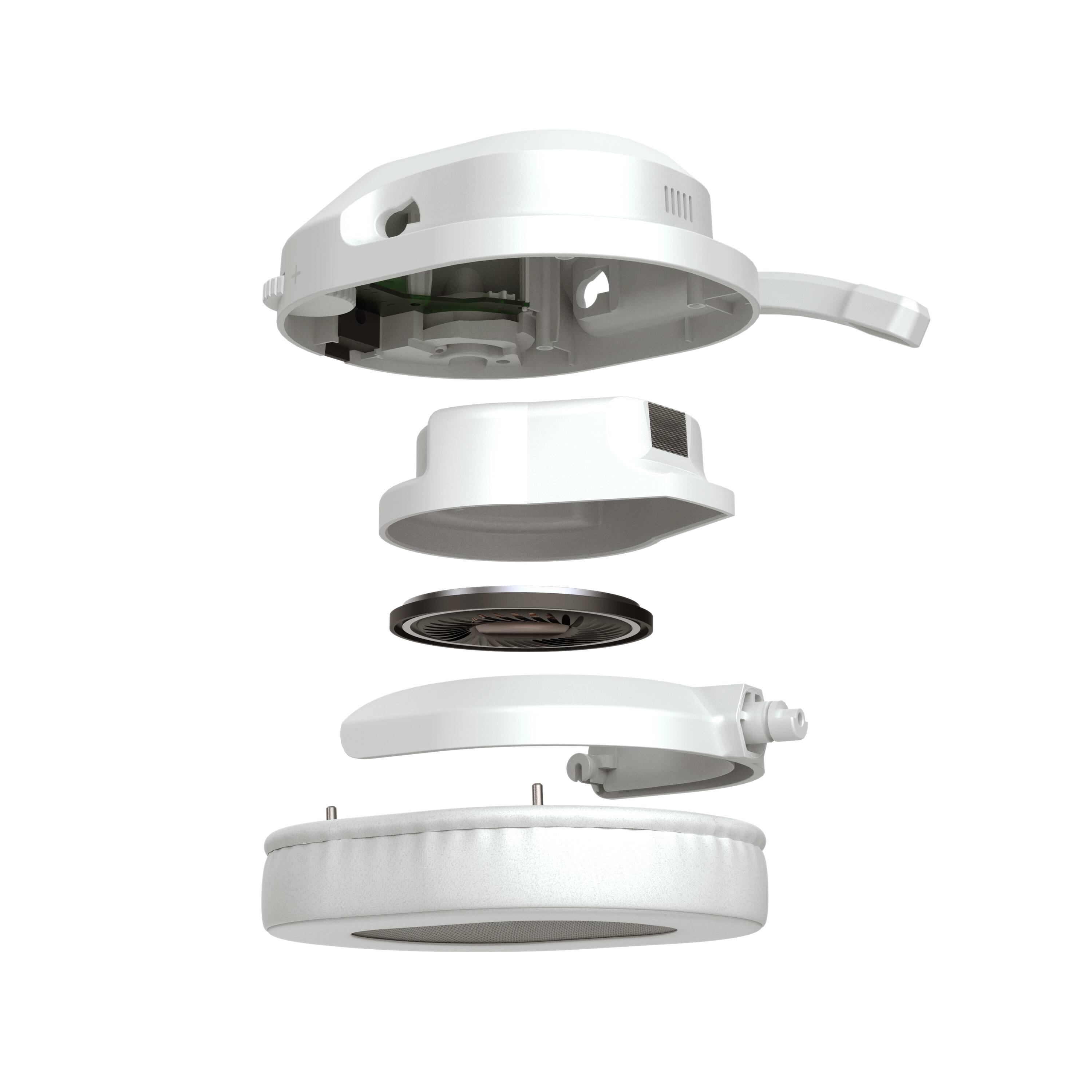 Alt View 1. JLab - Nightfall Wireless Over-Ear Gaming Headset - White.