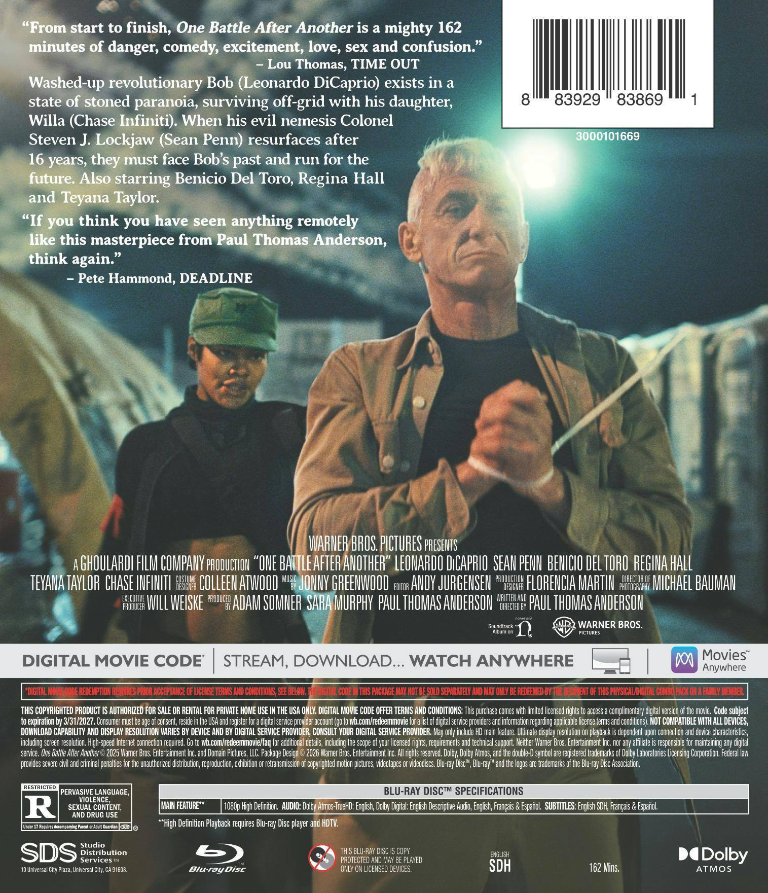 Back. One Battle After Another   - BLU-RAY.