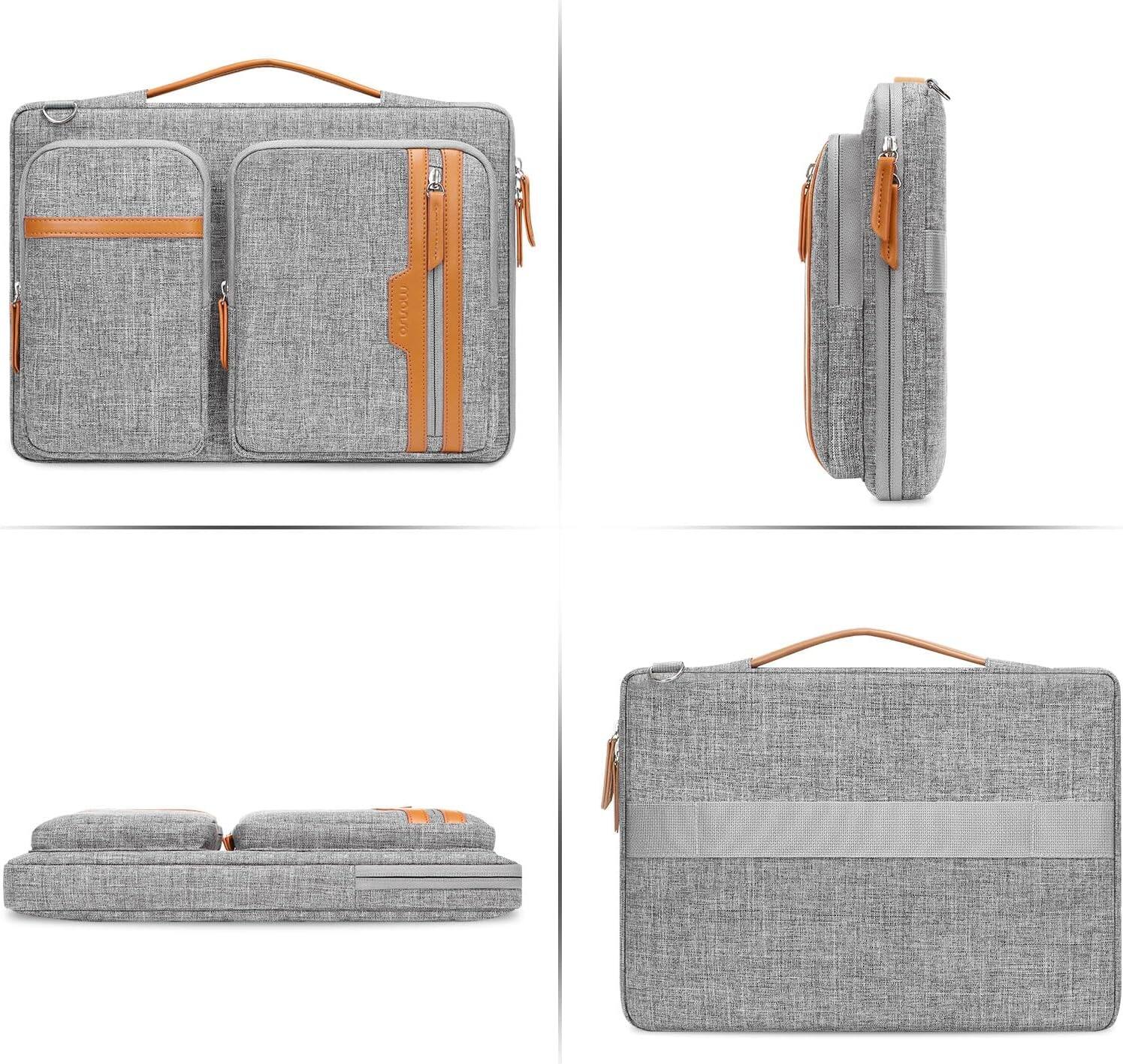 Alt View 5. mosiso - 360 Protective Laptop Shoulder Bag 15.6 inch Computer Bag for MacBook Pro 16 HP Dell Asus Notebook - Gray.