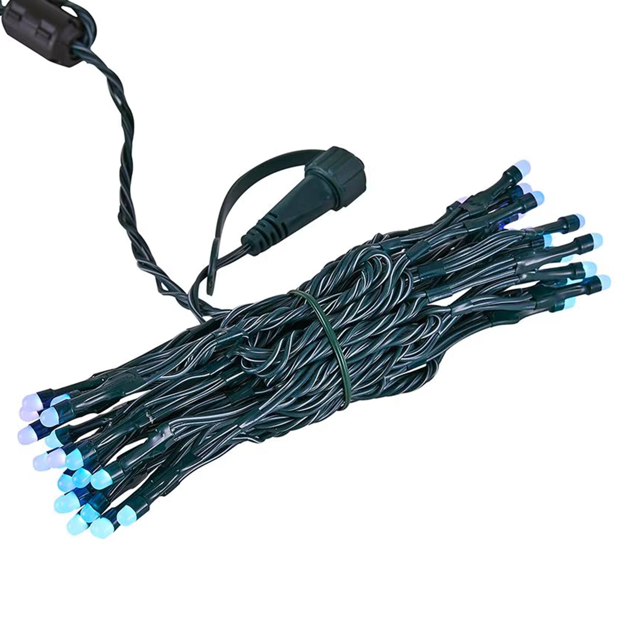 Front. Home Heritage - Home Heritage Lumations 6.5 Ft RGB LED Indoor/Outdoor String Lights, 40 Count - Multi.