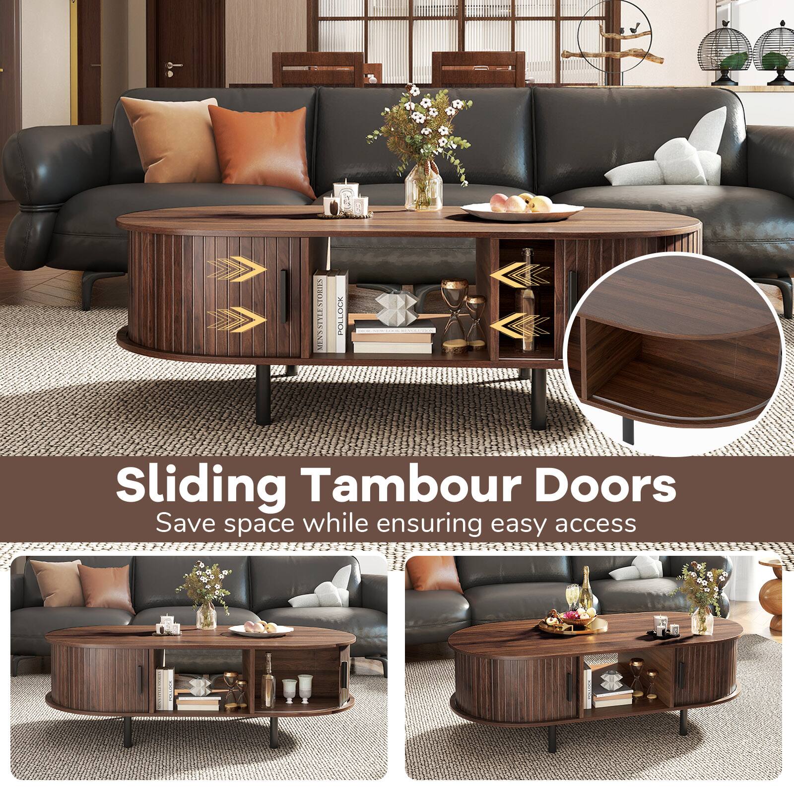 Sliding Tambour Doors  
Save space while ensuring easy access