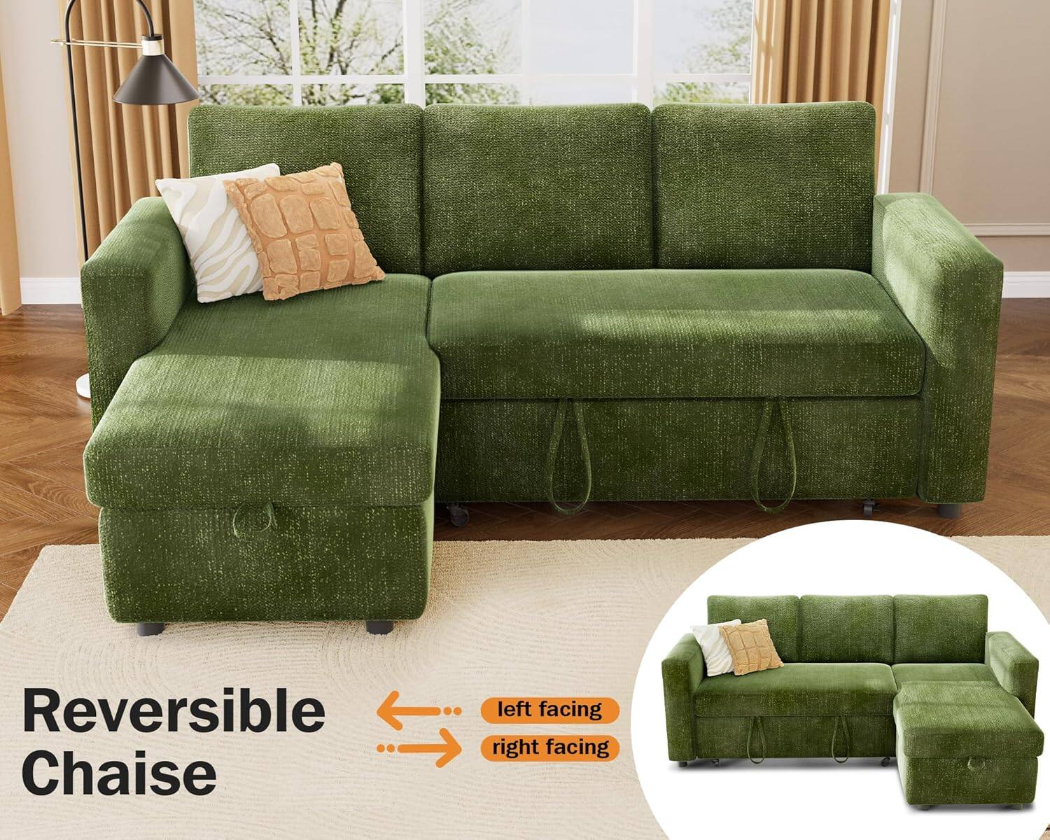 Reversible Chaise  
left facing  
right facing