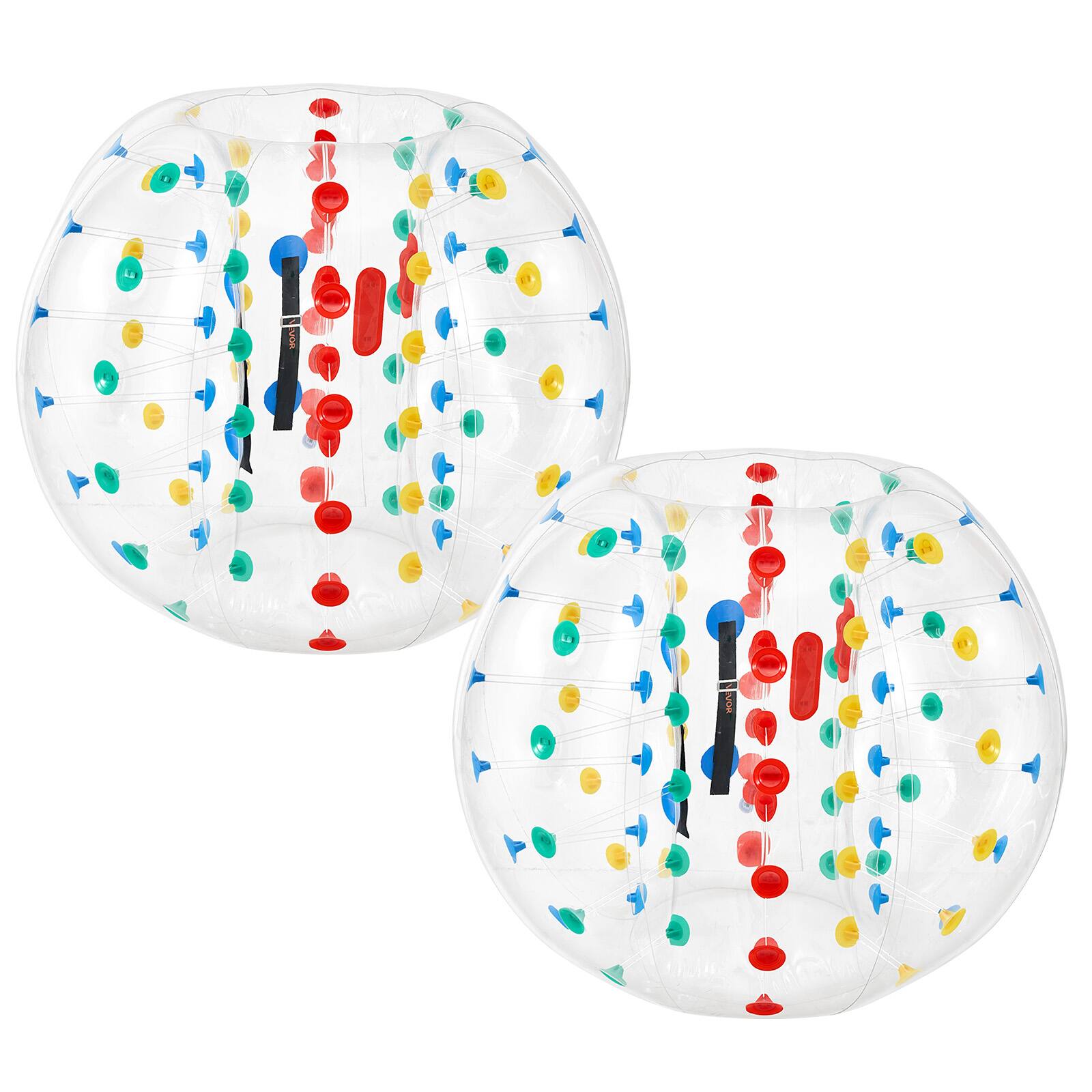 Alt View 5. VEVOR - 2-Pack Inflatable Bumper Balls 4FT Human Bubble for Teens Transparent, for Backyard, Camping, Picnic, Park, Lawn - Multicolor.