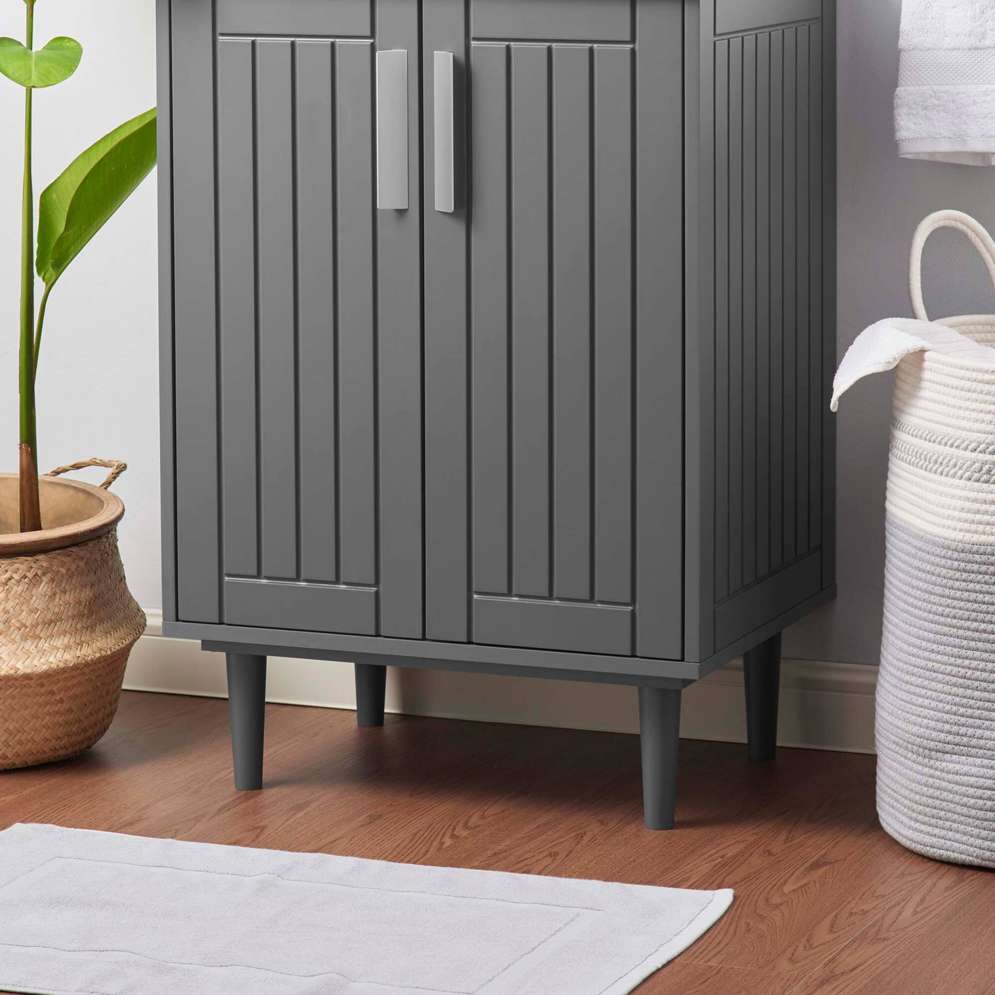 Back. Modway - Augusta 24" Bathroom Vanity Cabinet (Sink Basin Not Included) by Modway - Gray.