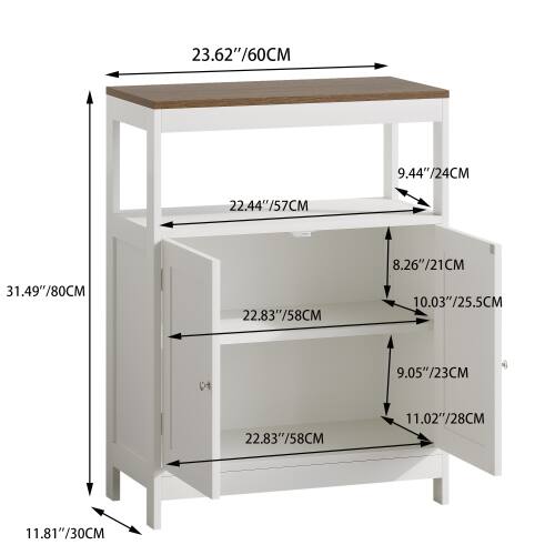 23.62"/60CM  
9.44"/24CM  
22.44"/57CM  
8.26"/21CM  
31.49"/80CM  
22.83"/58CM  
10.03"/25.5CM  
9.05"/23CM  
22.83"/58CM  
11.02"/28CM  
11.81"/30CM
