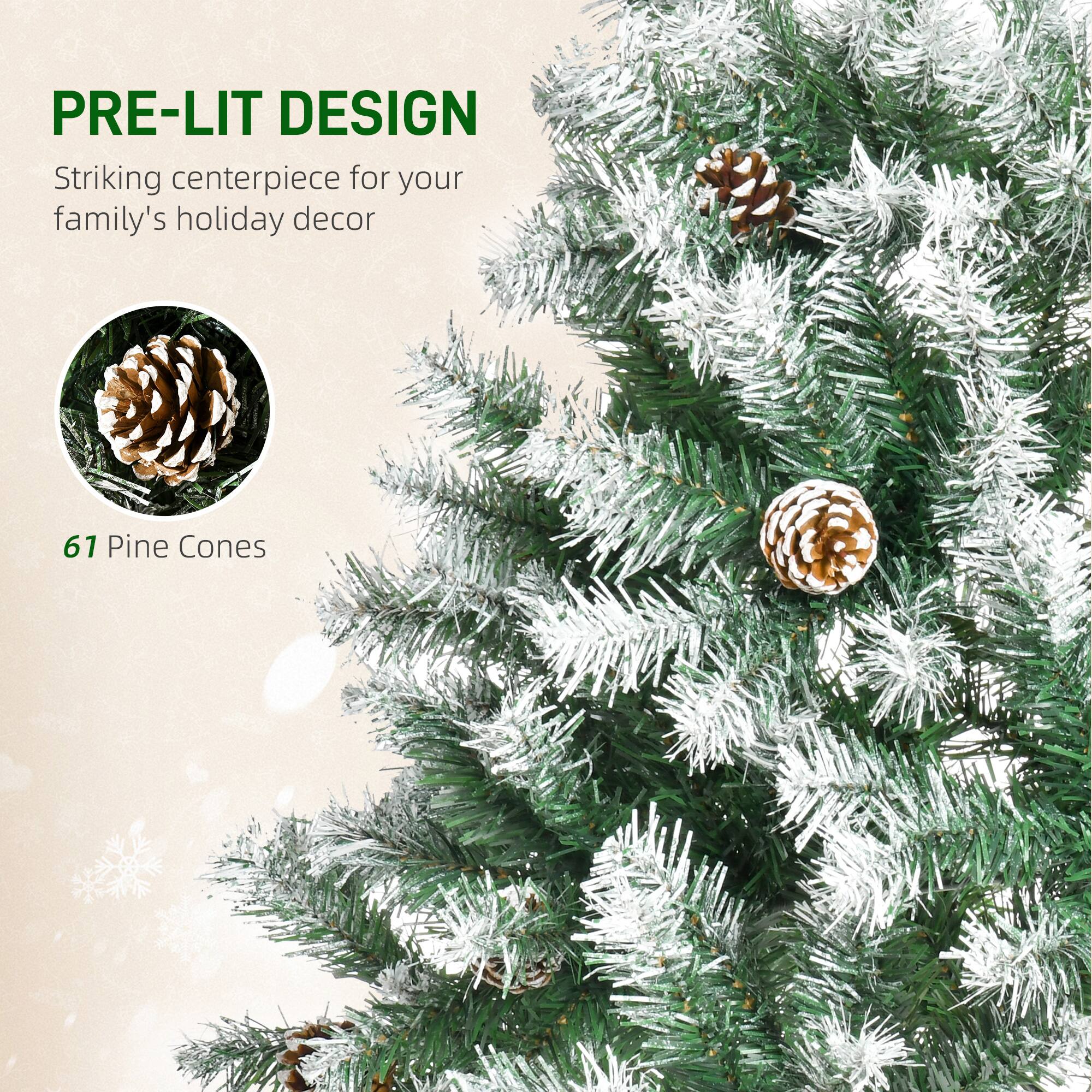 **PRE-LIT DESIGN**
Striking centerpiece for your family's holiday decor

- 61 Pine Cones