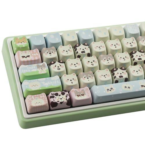 Cedar Assembly - Pbt Keycaps Cute Dye-sublimation Sea Salt Cat Keycap ...