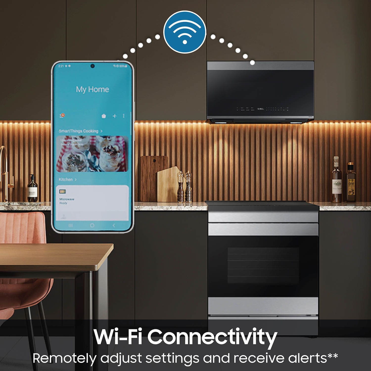 Wi-Fi Connectivity Remotely adjust settings and receive alerts.