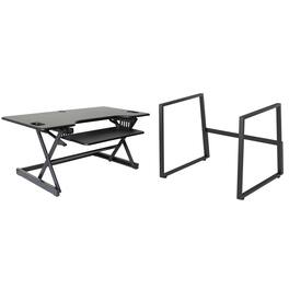 Rocelco - 46" Large Height Adjustable Standing Desk - Black