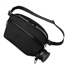 ALPAKA - Flight Sling Pro 2.5L Sling Bag Crossbody Bag for Men, Bottle/Umbrella Sleeve, Fits 8.3" Tablet, YKK AquaGuard - Black Axoflux 400D Ripstop Nylon