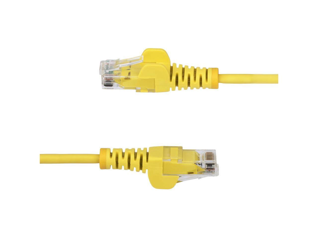 Alt View 3. StarTech.com - StarTech 25ft Yellow Slim CAT6 Ethernet Cable, 100W PoE, UTP, LSZH, 28AWG, Slim RJ45 Patch Cord.