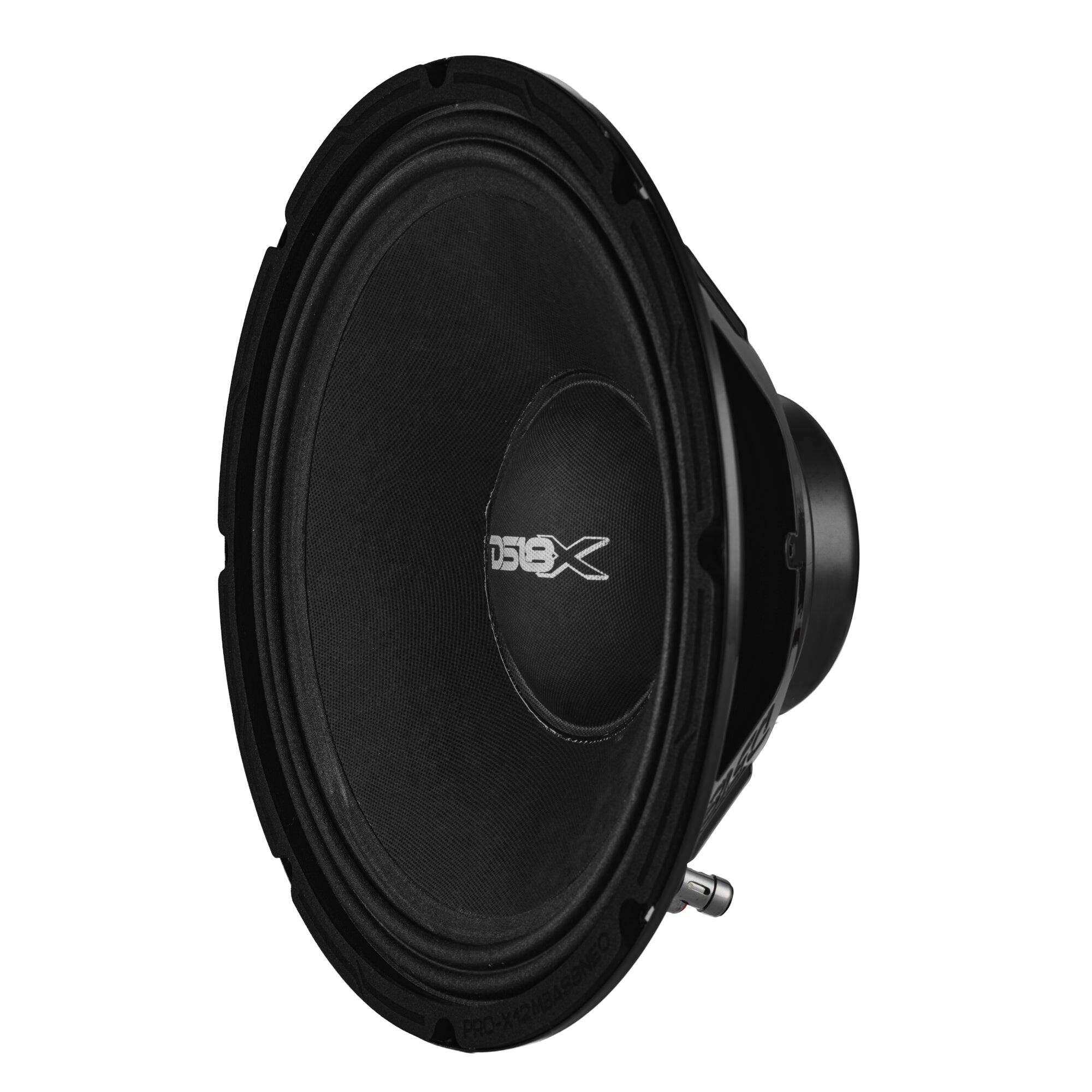 Left. DS18 Audio - PRO-X 12" Neodymium Mid-Bass Loudspeaker, 500W RMS 4-Ohm.