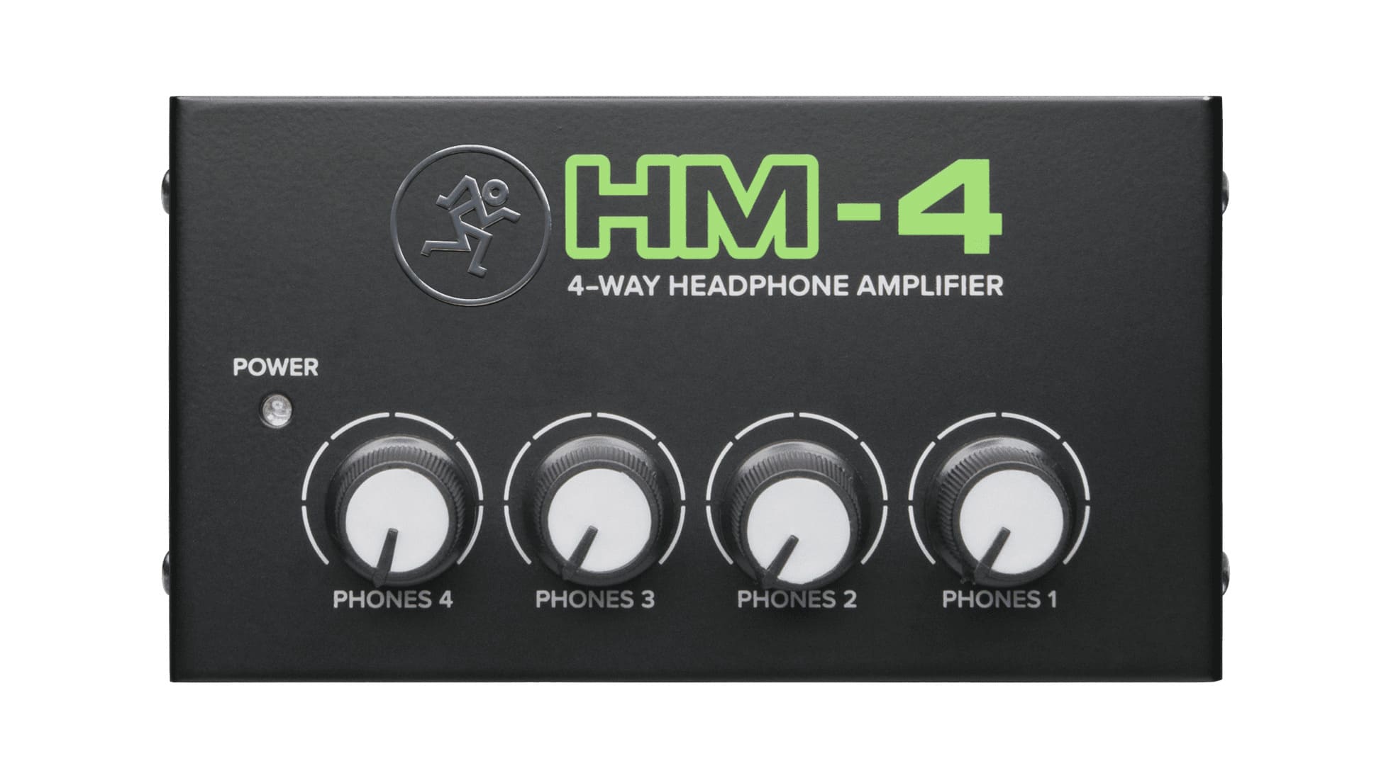 Front. Mackie - HM-4 4-Channel Headphone Amplifier - Black.