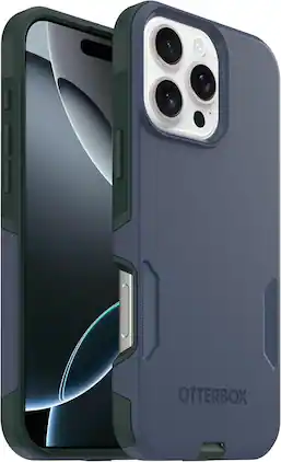 OtterBox - Commuter Series Hard Shell for MagSafe for Apple iPhone 16 Pro Max - Indigo Marsh (Blue & Green)