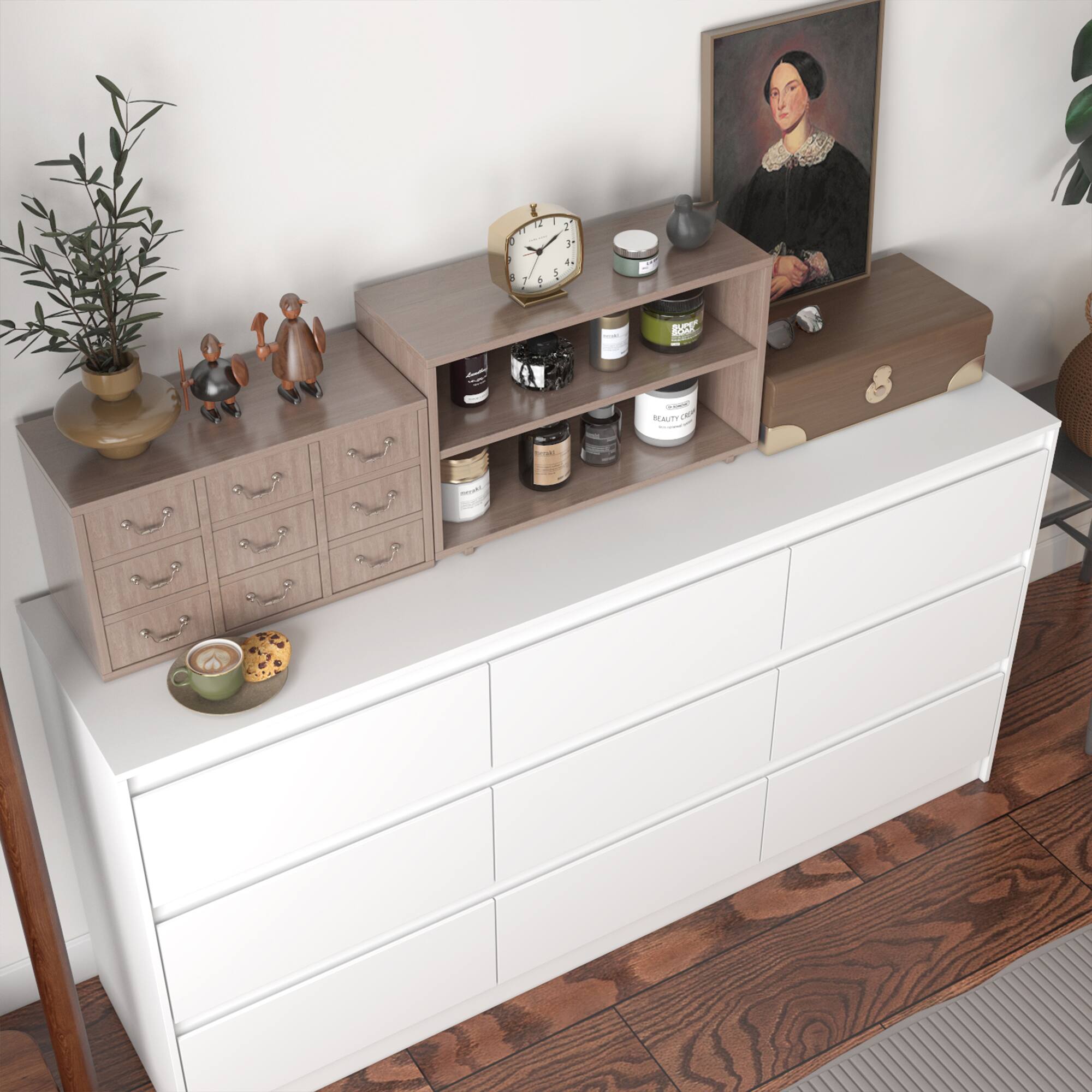 Alt View 10. FUFU&GAGA - FUFU&GAGA 9 - Drawer Horizontal Dresser: Maximize Storage, Simplify Spaces - White.