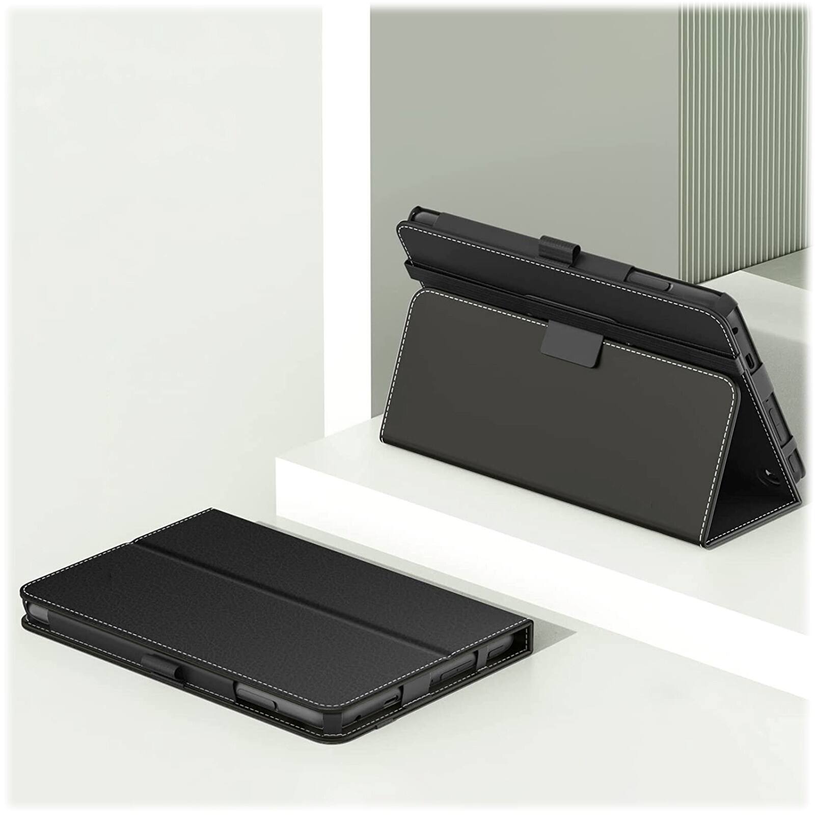 Alt View 13. SaharaCase - Hand Strap Series Folio Case for Amazon Fire 7 (2022) - Black.