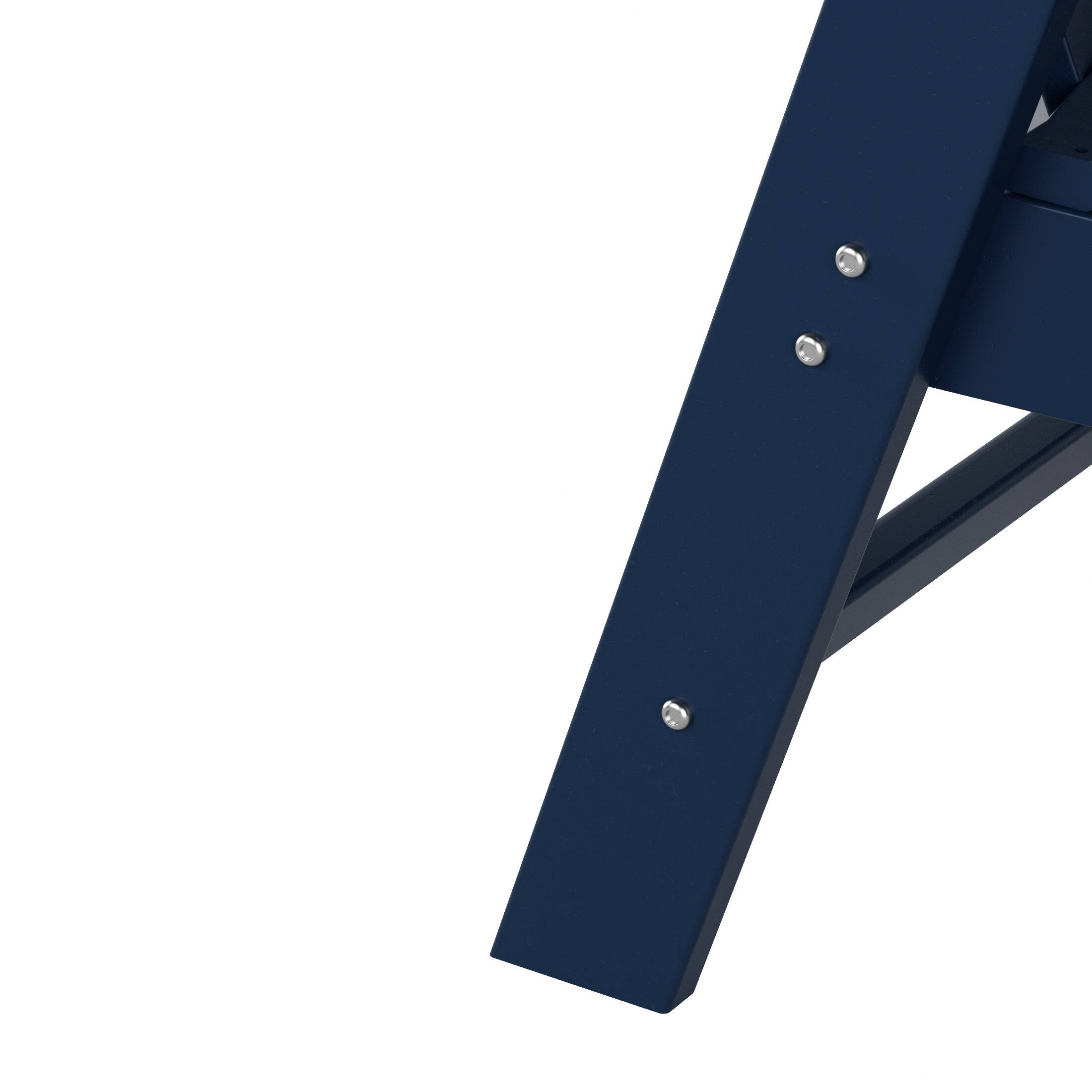 Alt View 6. WestinTrends - WestinTrends Malibu Outdoor Patio HDPE Plastic Adirondack Dining Chair - Navy Blue.