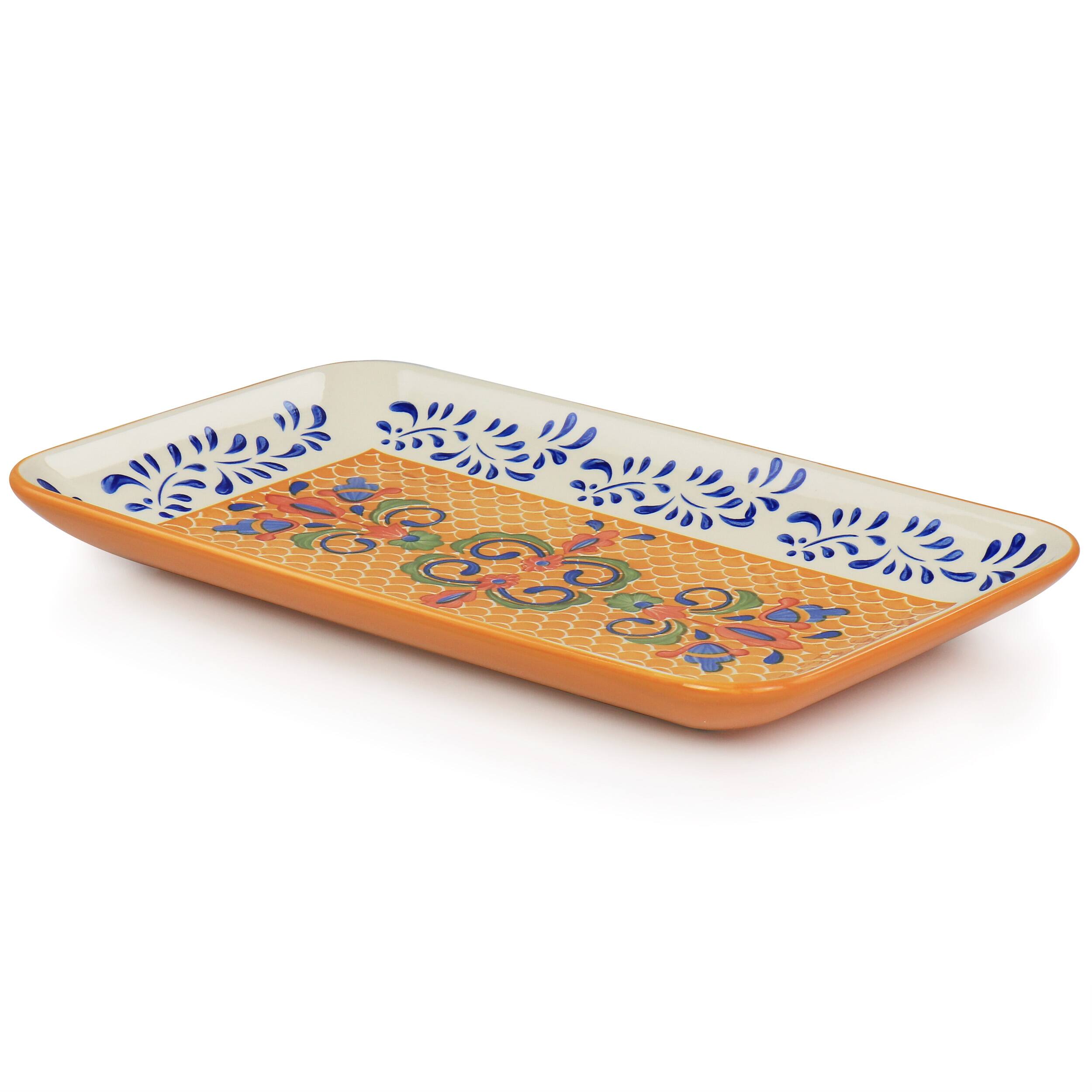 Alt View 2. Laurie Gates - Laurie Gates Hand Painted Tierra Stoneware Serving Platter - Multi.