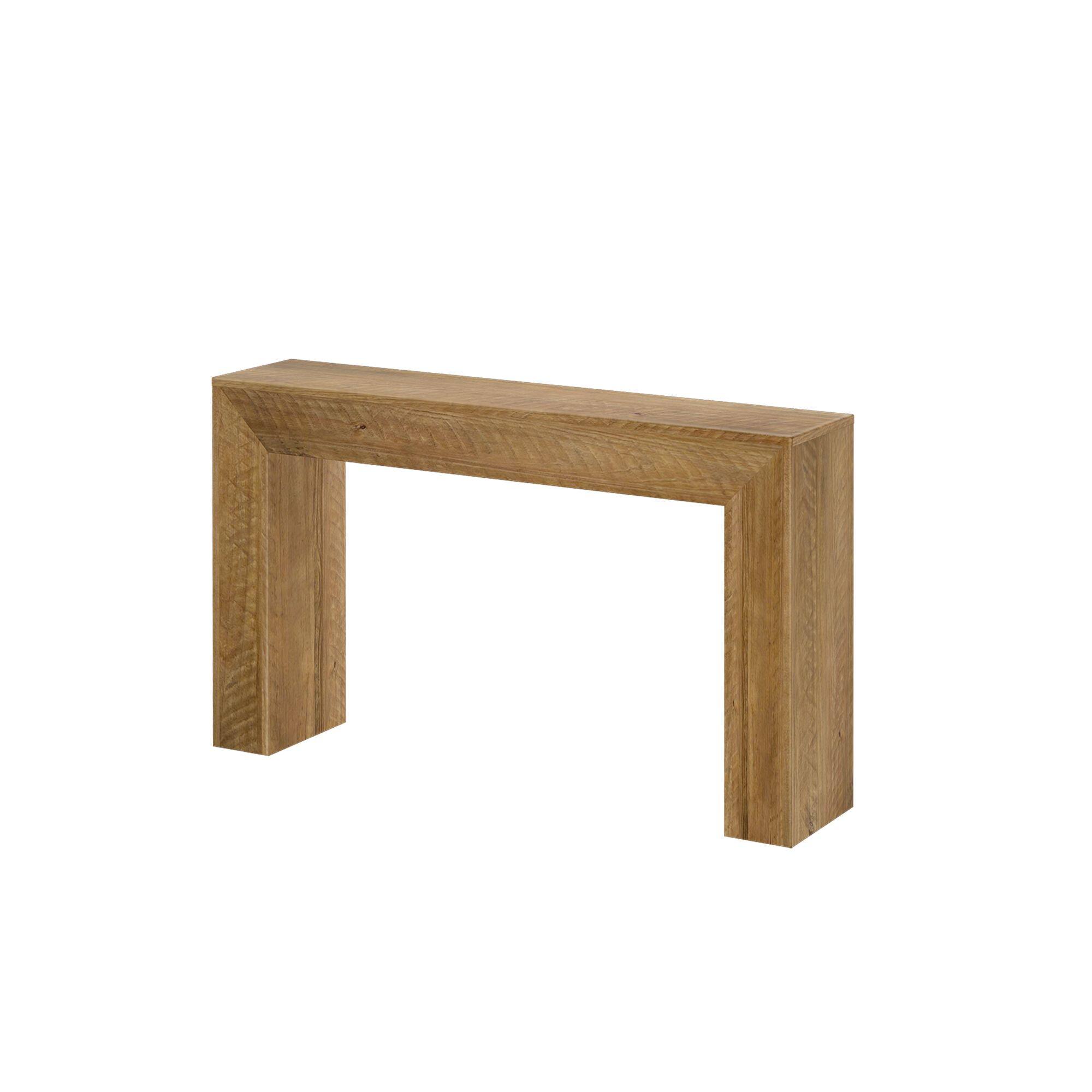 Alt View 4. Plank+Beam - Rustic Grand Console (56in / 1422mm), Rustic Honey - Rustic Light Brown.