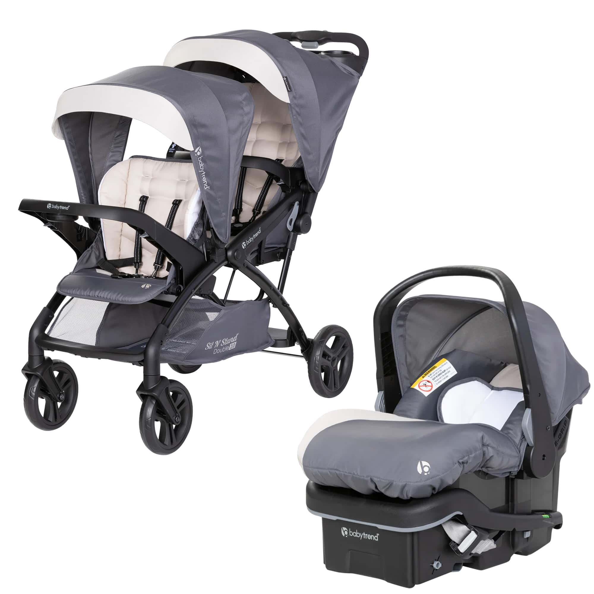 Baby Trend - Sit N' Stand Double Stroller w/EZ-Lift Plus Infant Car Seat, Magnolia price history on PriceWatchPro