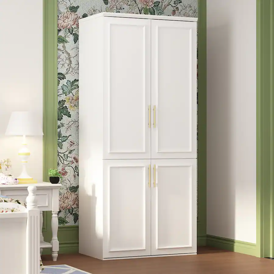 FUFU & GAGA Modern Minimalist Wardrobe Organize in Style White - Best Buy