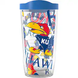 Tervis - Kansas Jayhawks 16oz. Allover Classic Tumbler - Multicolor