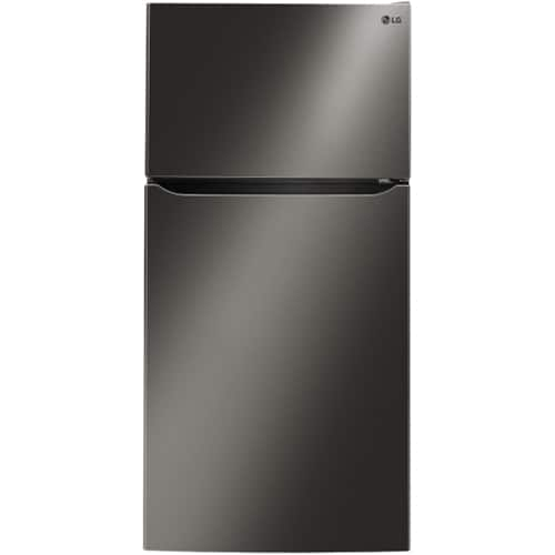 Rent to own LG - 23.8 Cu. Ft. Top-Freezer Refrigerator with Ice Maker - Black stainless steel