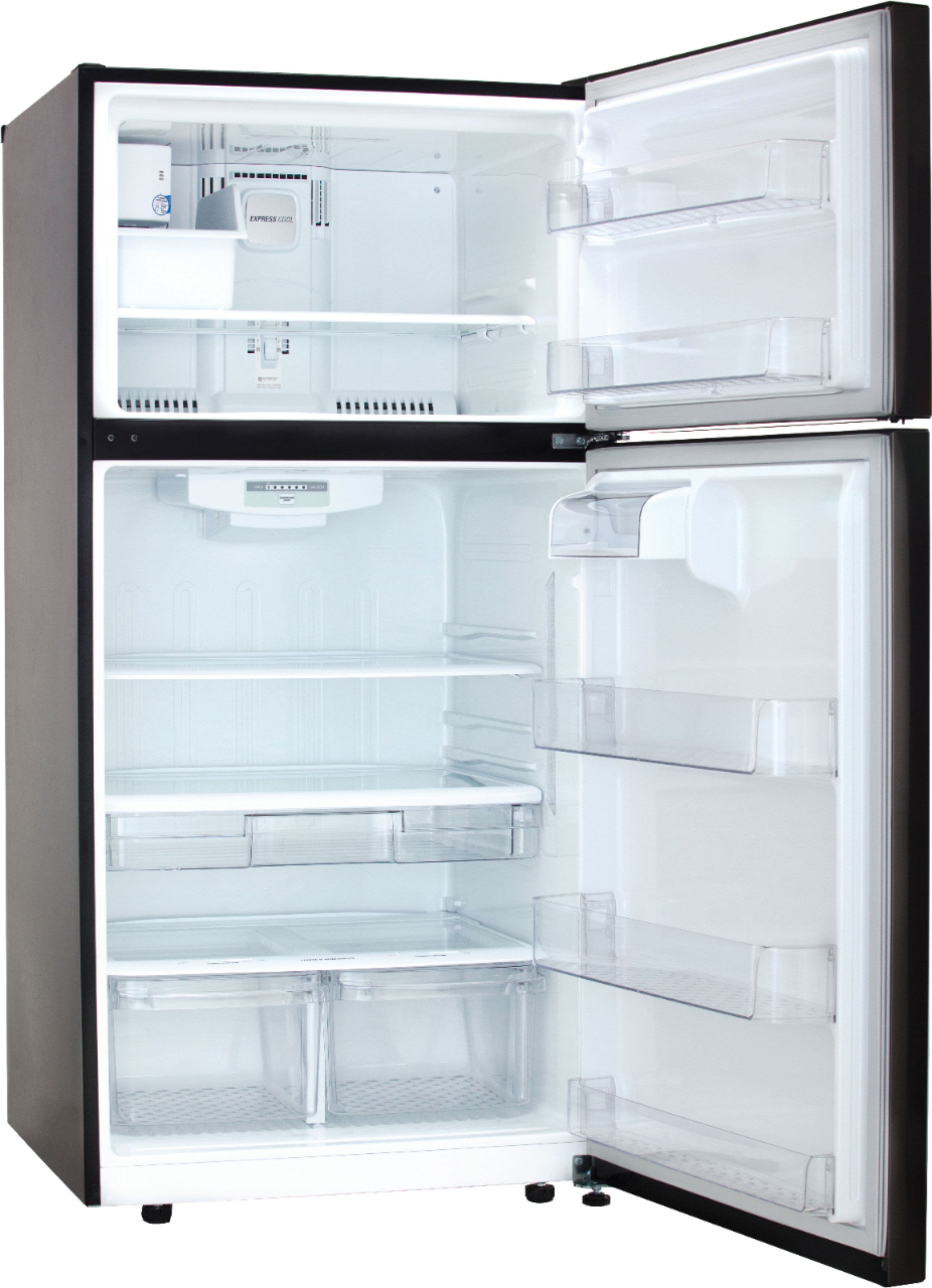 Alt View 2. LG - 23.8 Cu. Ft. Top-Freezer Refrigerator with Ice Maker.
