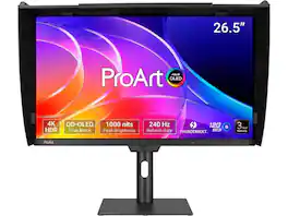 ASUS - ProArt PA27USD 27" 4K QD OLED Monitor, 240Hz, 99% DCI-P3, Delta E<1, HDR, 12G SDI, Thunderbolt 4 - Black