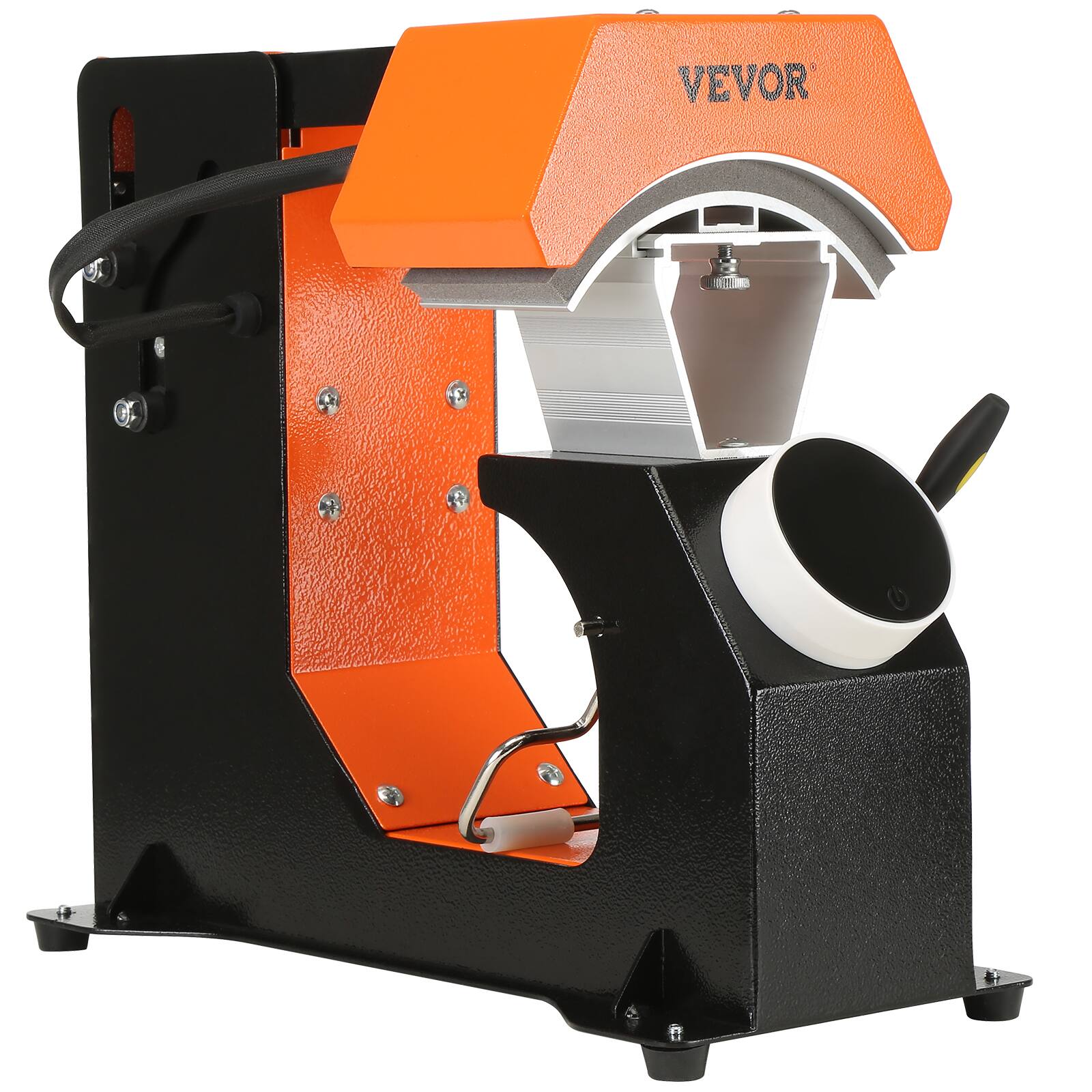 Alt View 5. VEVOR - 3-in-1 Auto Hat Heat Press with 3pcs Interchangeable Platens(6.6" x 2.7", 6.6" x 3.8", 6.1" x 3") - Black;Orange.