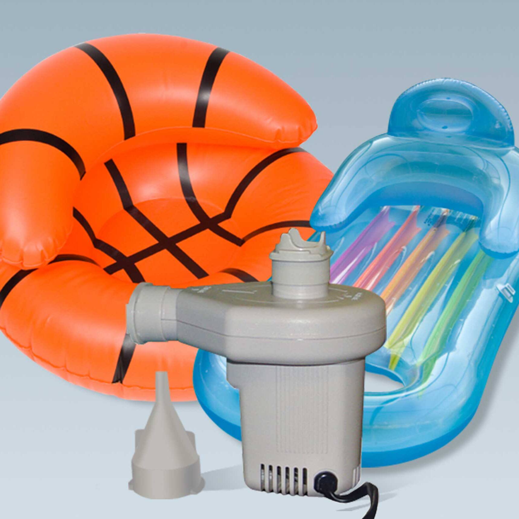 Alt View 7. Beautyrest - 15" Hi Loft  Air Mattress, Raised Inflatable Blow-Up Bed, Powerful Pump, Adjustable - Light Blue.