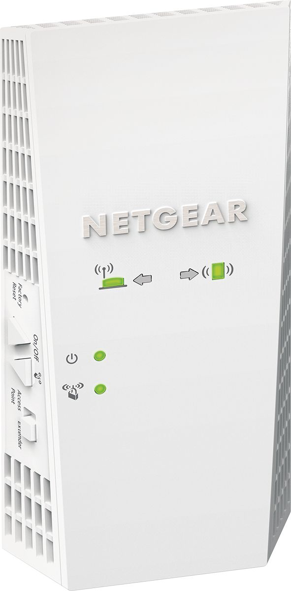 Angle View: NETGEAR - Nighthawk X4 AC2200 Dual-Band Wi-Fi Range Extender - White