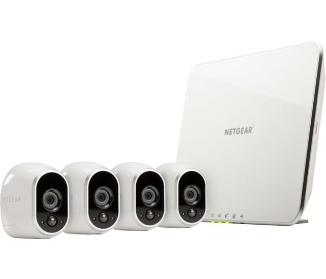 NETGEAR Arlo Indoor/Outdoor 720p Wi-Fi Wire-Free Security Camera – 4 Pack