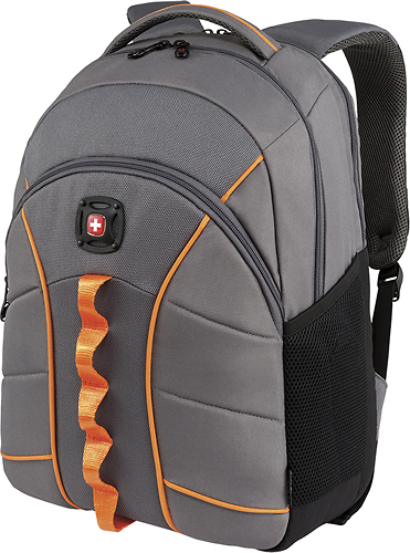 Best Buy: SwissGear Sun Laptop Backpack Gray/Orange 28046050