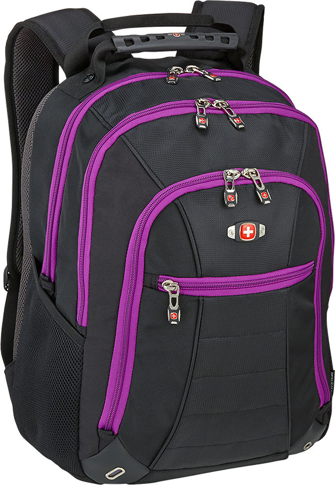 SwissGear Skywalk Deluxe Laptop Backpack Black/Orchid 28048010 - Best Buy