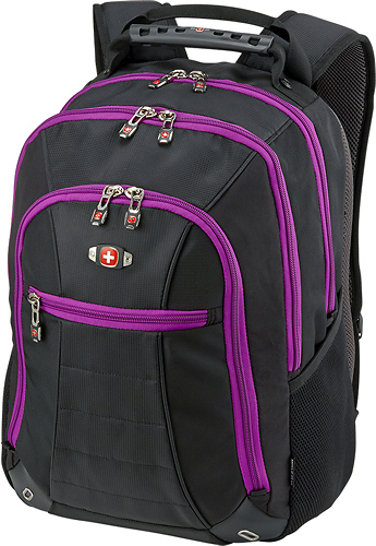 SwissGear Skywalk Deluxe Laptop Backpack Black/Orchid 28048010 - Best Buy