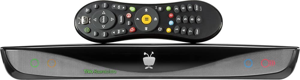 Front. TiVo - Roamio OTA 1TB Digital Video Recorder - Black.