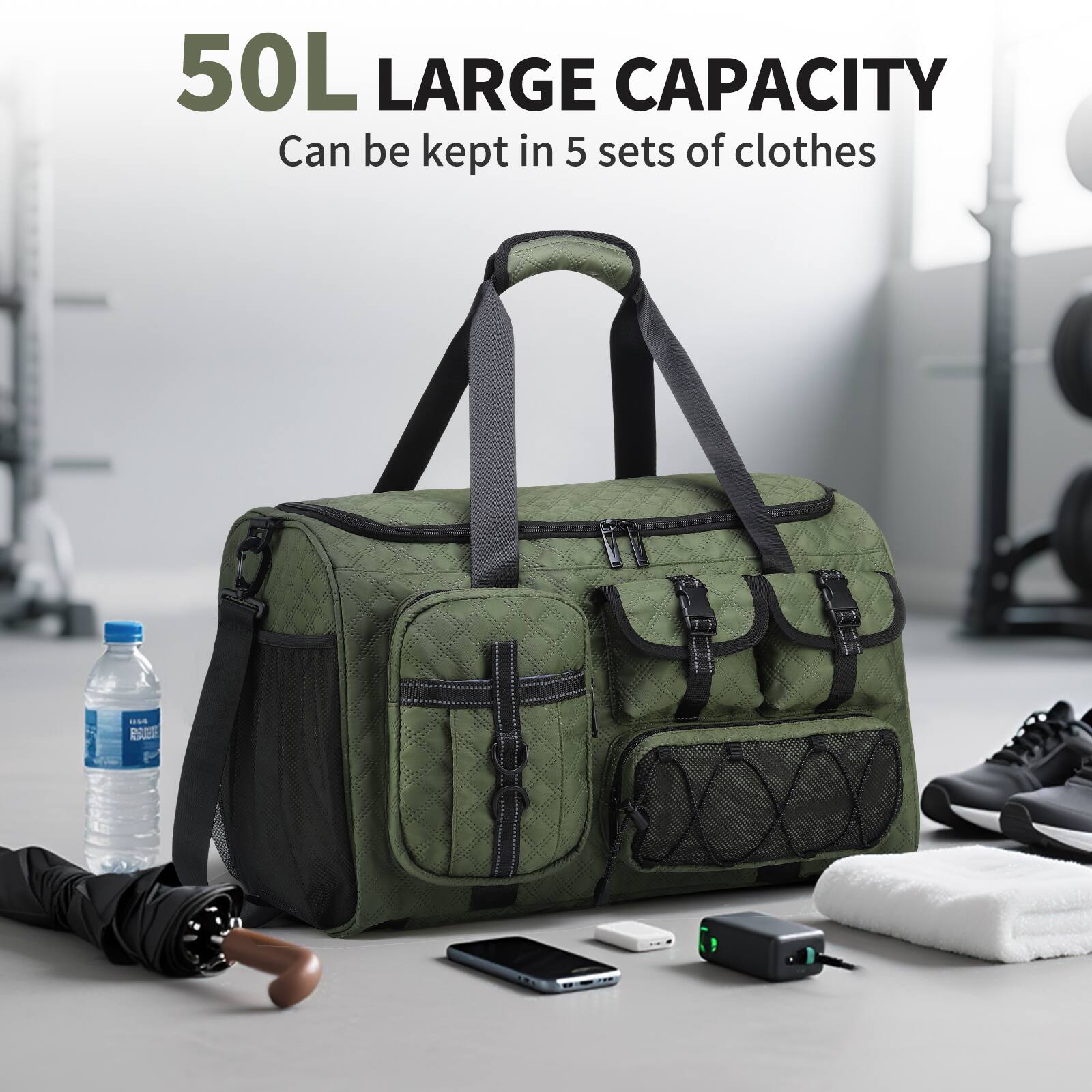 50L LARGE CAPACITY  
Can be kept in 5 sets of clothes