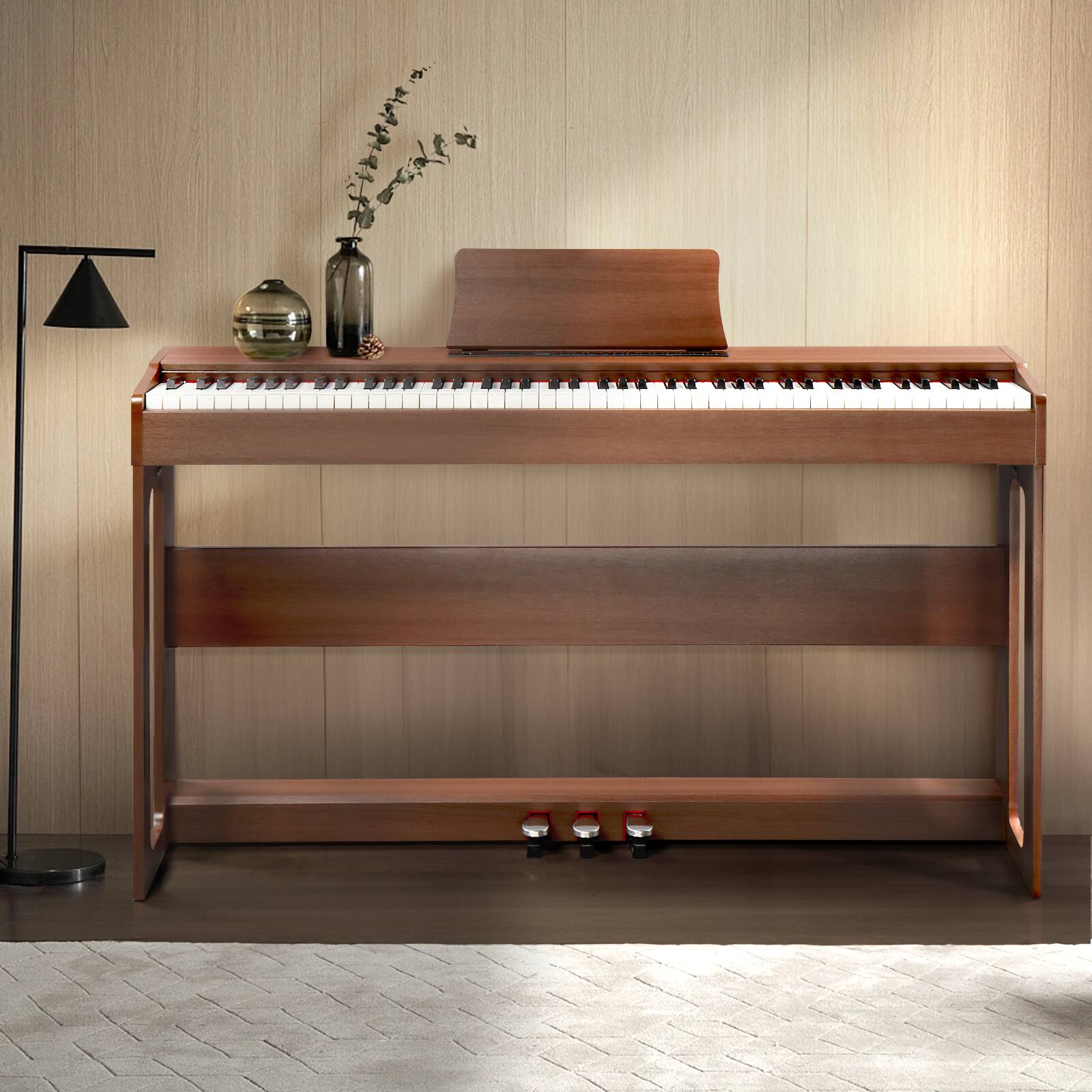 Alt View 4. Winado - GDP-104 88 Key Weighted Digital Electric Piano Keyboard With Stand Pedal.