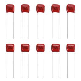 Unique Bargains - 20pcs 0.056uF 100V CBB21/CBB22 Metallized Polypropylene Film Capacitor Kit for Electronics - Red