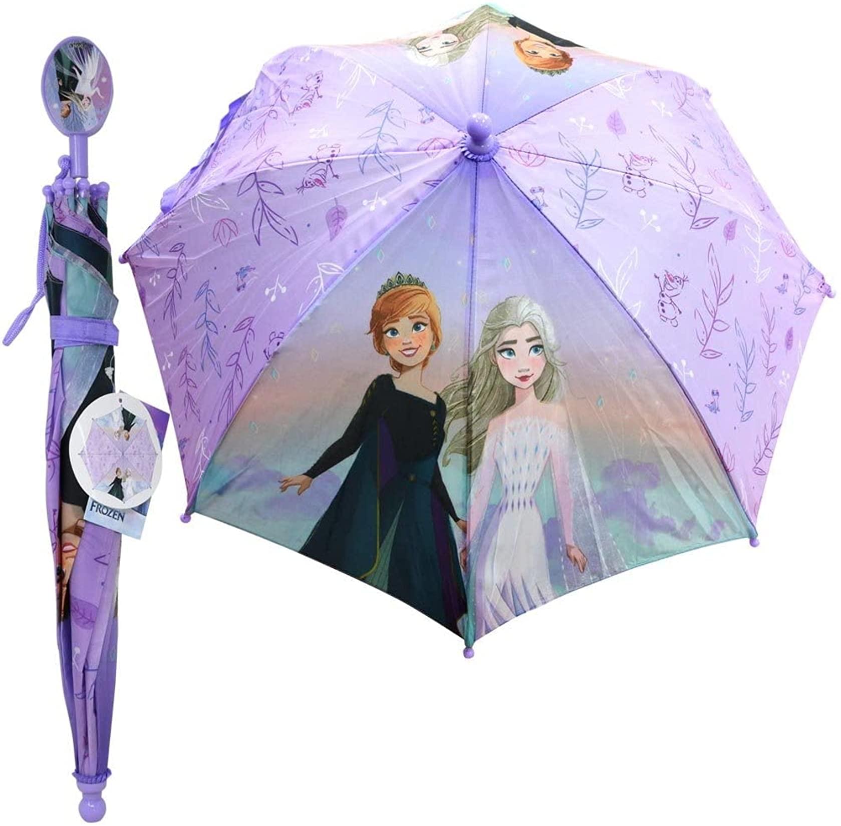 Front. Disney - Disney Frozen Kids Umbrella with Clamshell Handle - Purple.