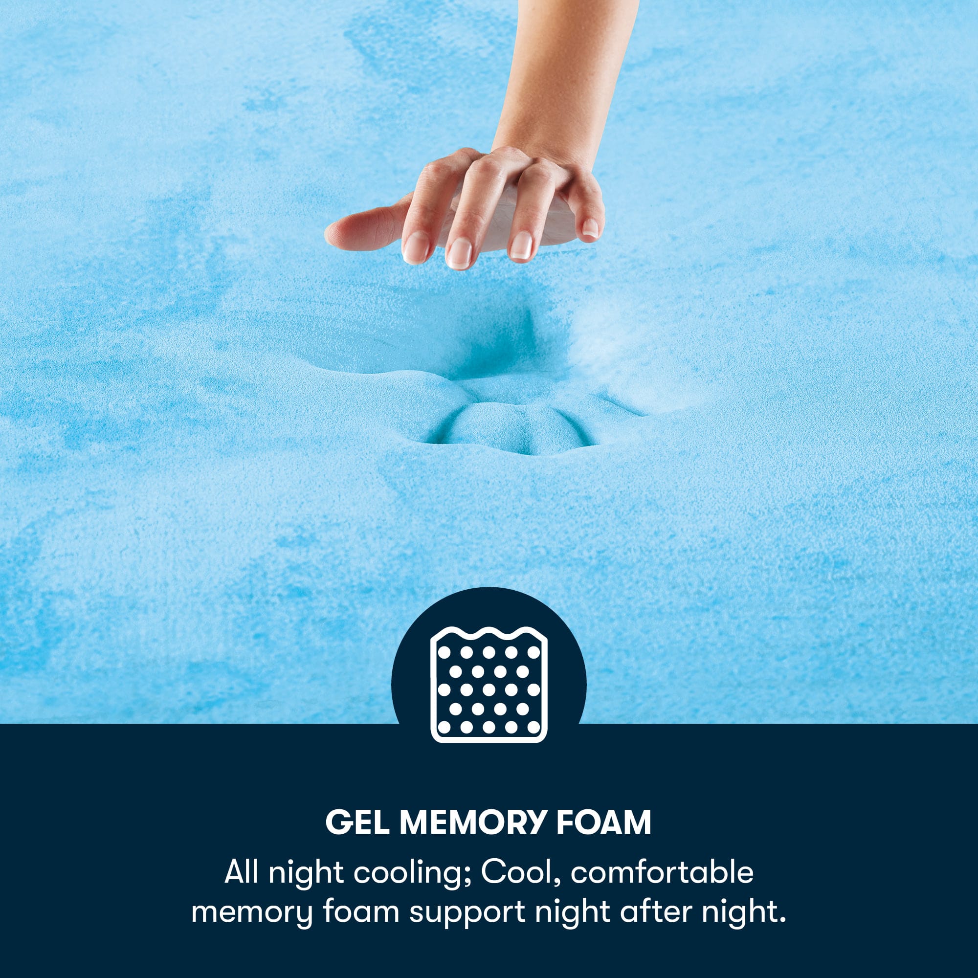 Alt View 12. Serta - Sheepless Nights 9" Medium Foam Mattress -Full - Blue.