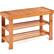 Front. Costway - 3 Tier Bamboo Shoe Rack Bench Storage Shelf Organizer Entryway Home Furni - Natural.