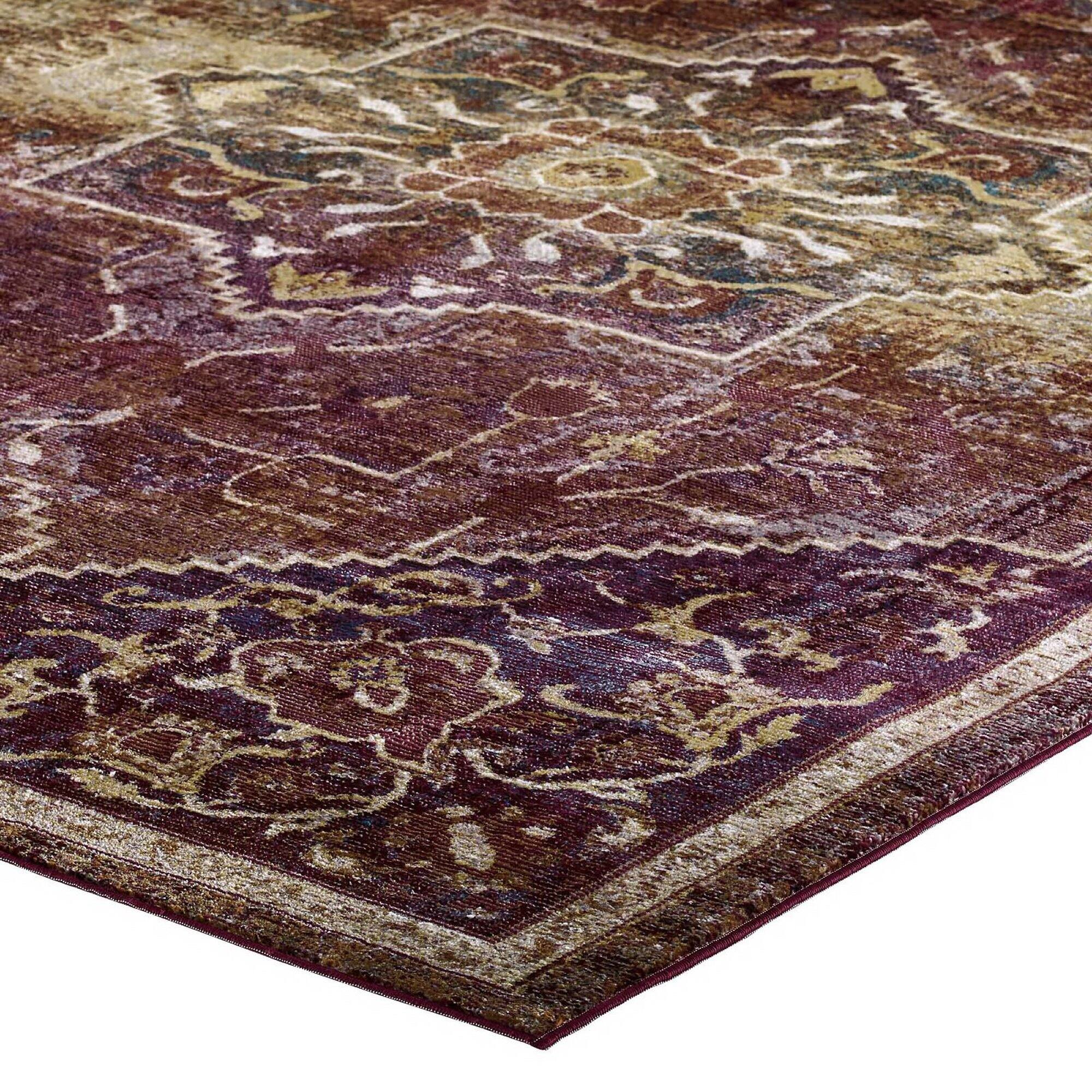 Alt View 4. Modway - Success Kaede Transitional Distressed Vintage Floral Vintage Medallion Area Rug - Multicolored.