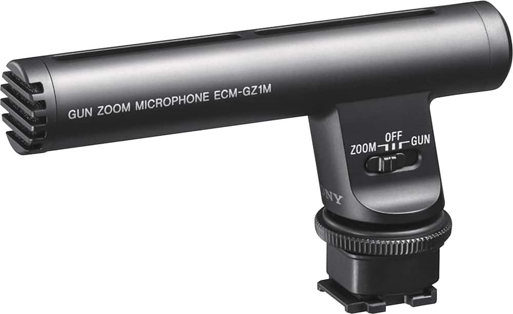 Front. Sony - ECMGZ1M Shotgun Microphone - Black.